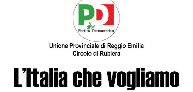 Venerdì 6 novembre a Rubiera all’incontro pubblico “L’Italia che vogliamo – Giustizia, scuola, sociale”
