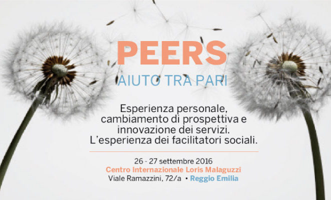 Lunedì 26 settembre a Reggio per il convegno “Peers – Aiuto tra pari”