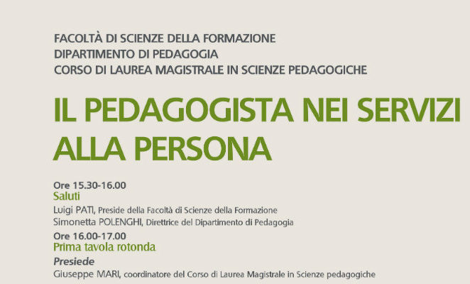 Lunedì 24 ottobre a Milano per il convegno “Il pedagogista nei servizi alla persona”