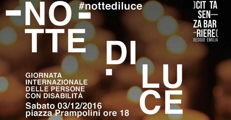 Sabato 3 dicembre a Reggio per partecipare all’evento “Notte di Luce”