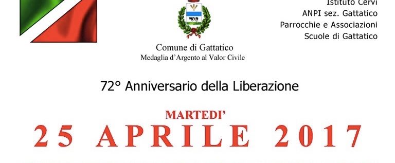 Martedì 25 aprile a Gattatico per il 72° anniversario della Liberazione