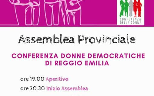 9 luglio – Assemblea provinciale della Conferenza Donne Democratiche di Reggio Emilia